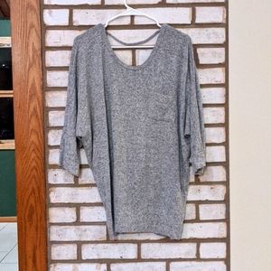Open back long sleeve shirt
